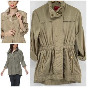 CM CIAO MILANO  Lightweight Rain Anorak Jacket for Women Size XS Hidden Hood